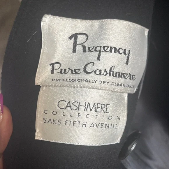 Saks Fifth Avenue Black Pea Coat - Picture 2 of 5